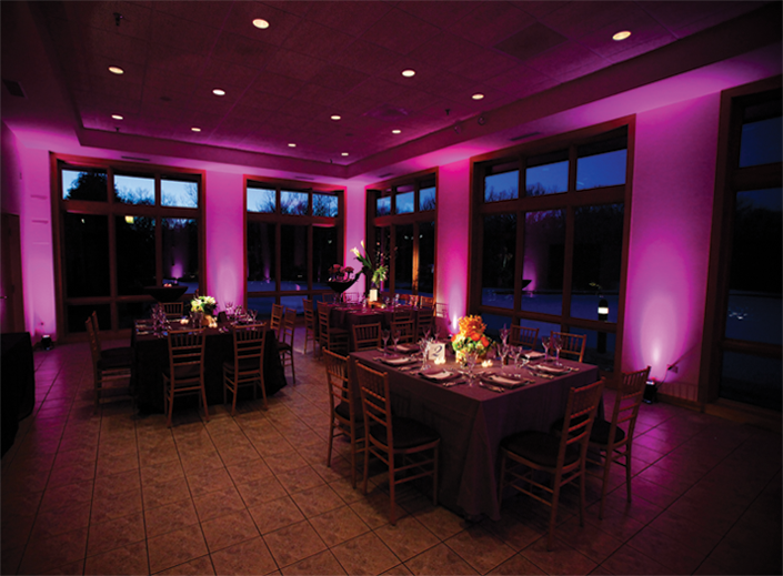 Wall Accent Uplighting rental option for Wedding Clients and Venues